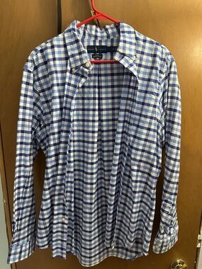 Ralph Lauren Blue & White Gingham Slim-Fit Oxford Shirt